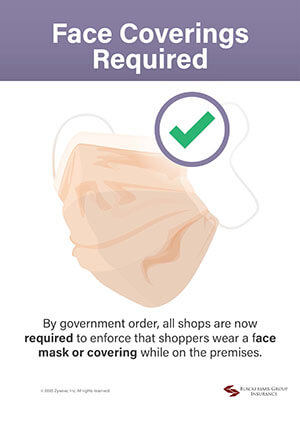face coverings required in shops